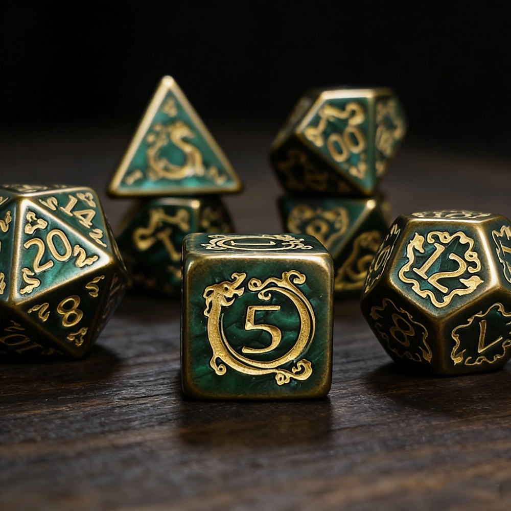 Dice Set Polyhedral - DND Dice 7 Pz/set Modello Drago