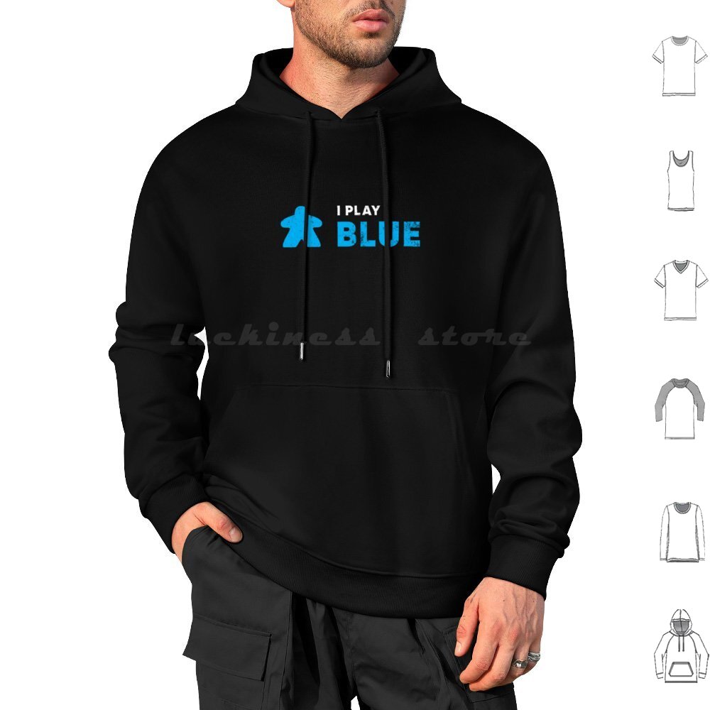 Board Game Geek - Felpa con cappuccio blu in cotone