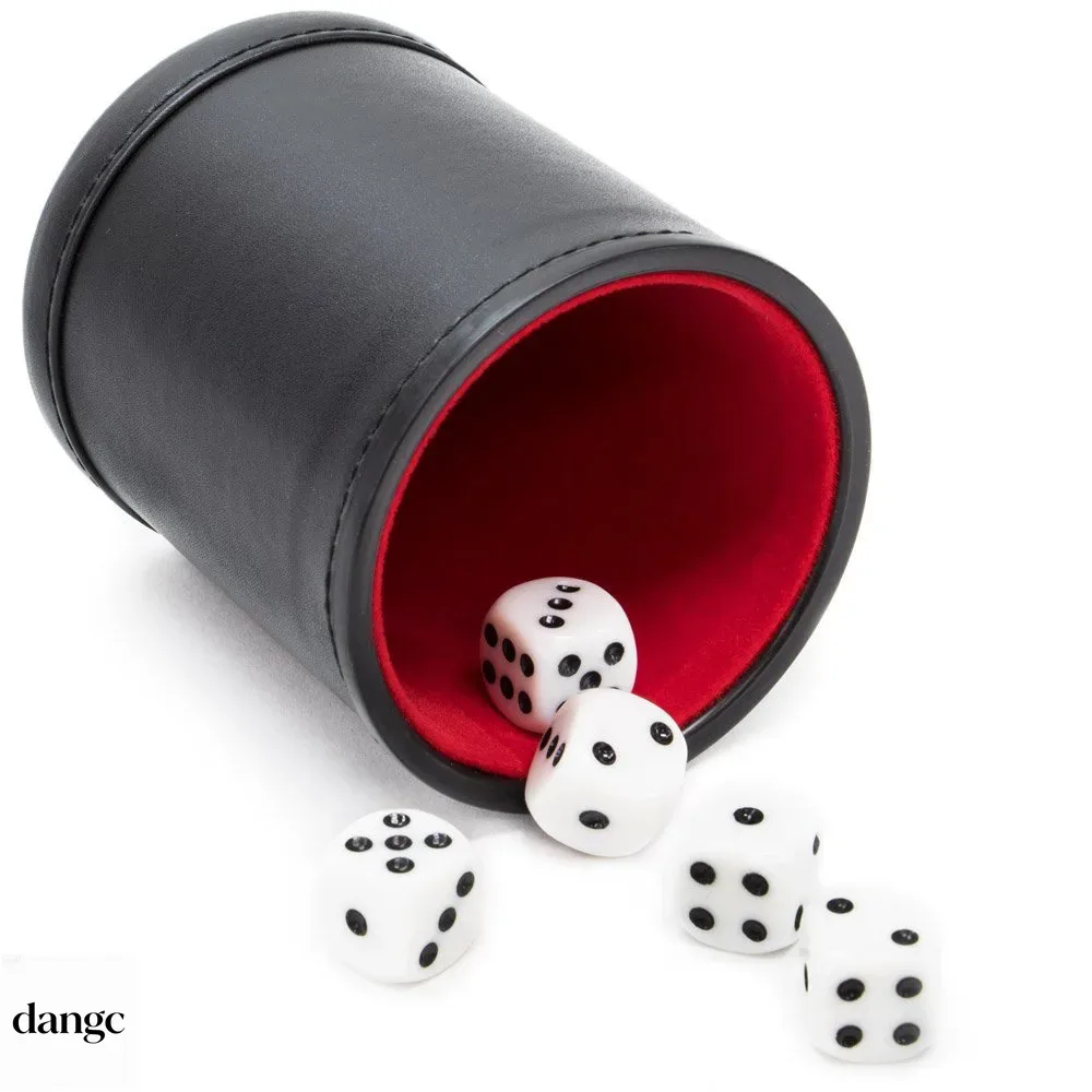 Board Game Yahtzee - Coppa per Dadi in Pelle con