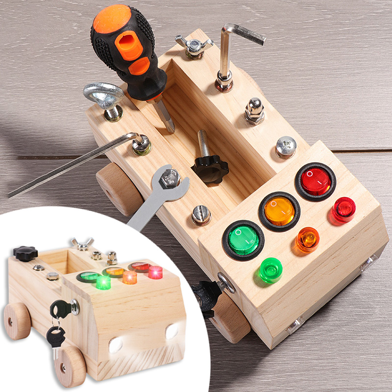 Board Game Organization - Legno Montessori Occupato Bordo Giocattoli Sensoriali