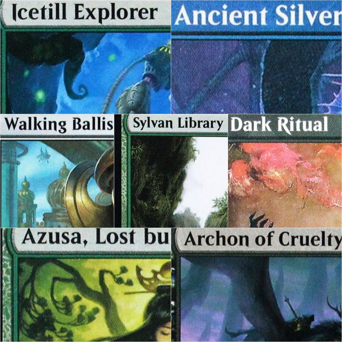Board Game Vault - [Mana Vault/Icetill Explorer/Sylvan Library/Otawara, Soaring City]