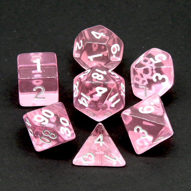 Dice Set Polyhedral - Set Completo di Dadi Poliedrici Trasparenti