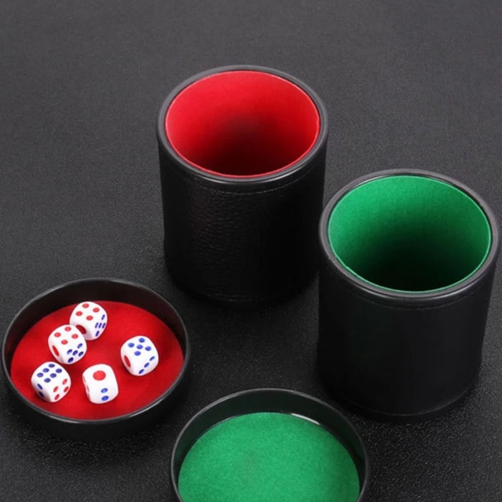 Board Game Yahtzee - Tazza per dadi in pelle con