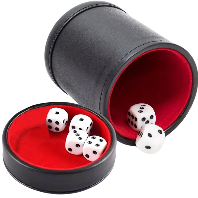 Board Game Yahtzee - Coppa per Dadi in Pelle con