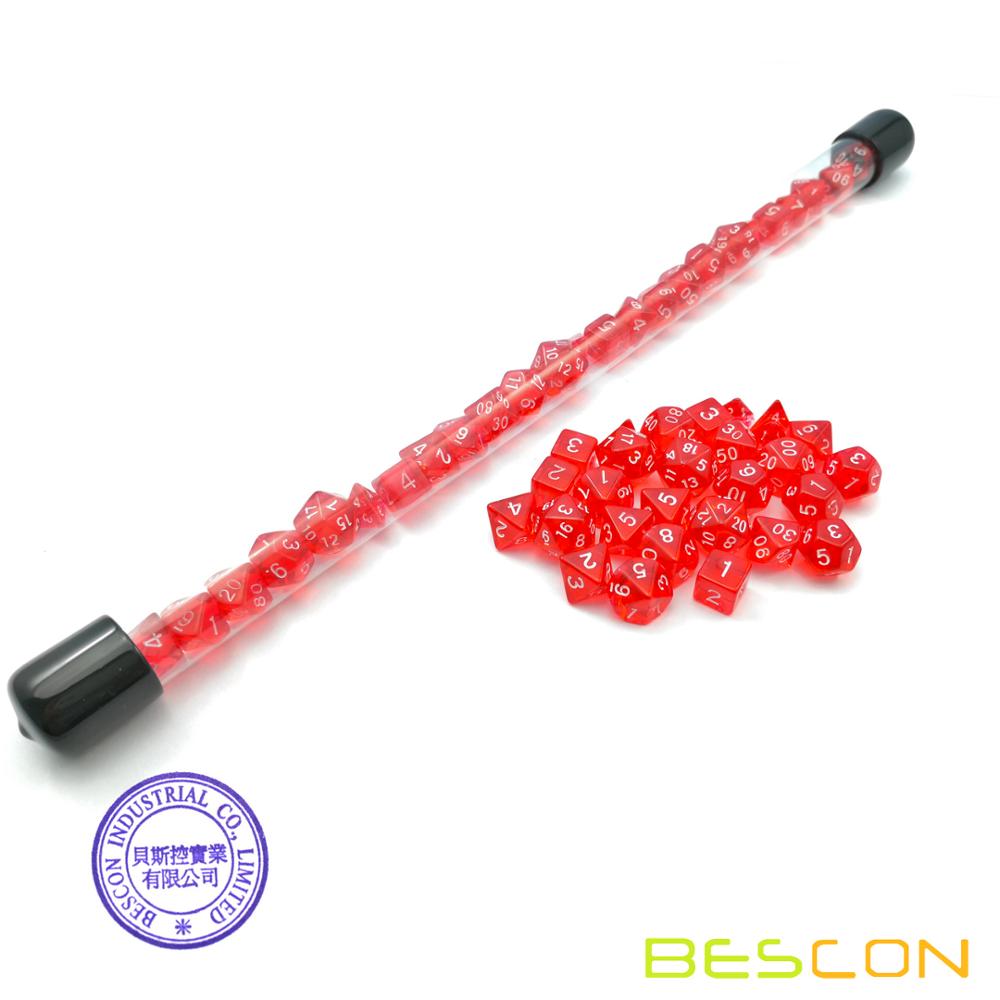 Bescon 28pcs Traslucido Rosso  - Dice Set Polyhedral recensione e prezzo