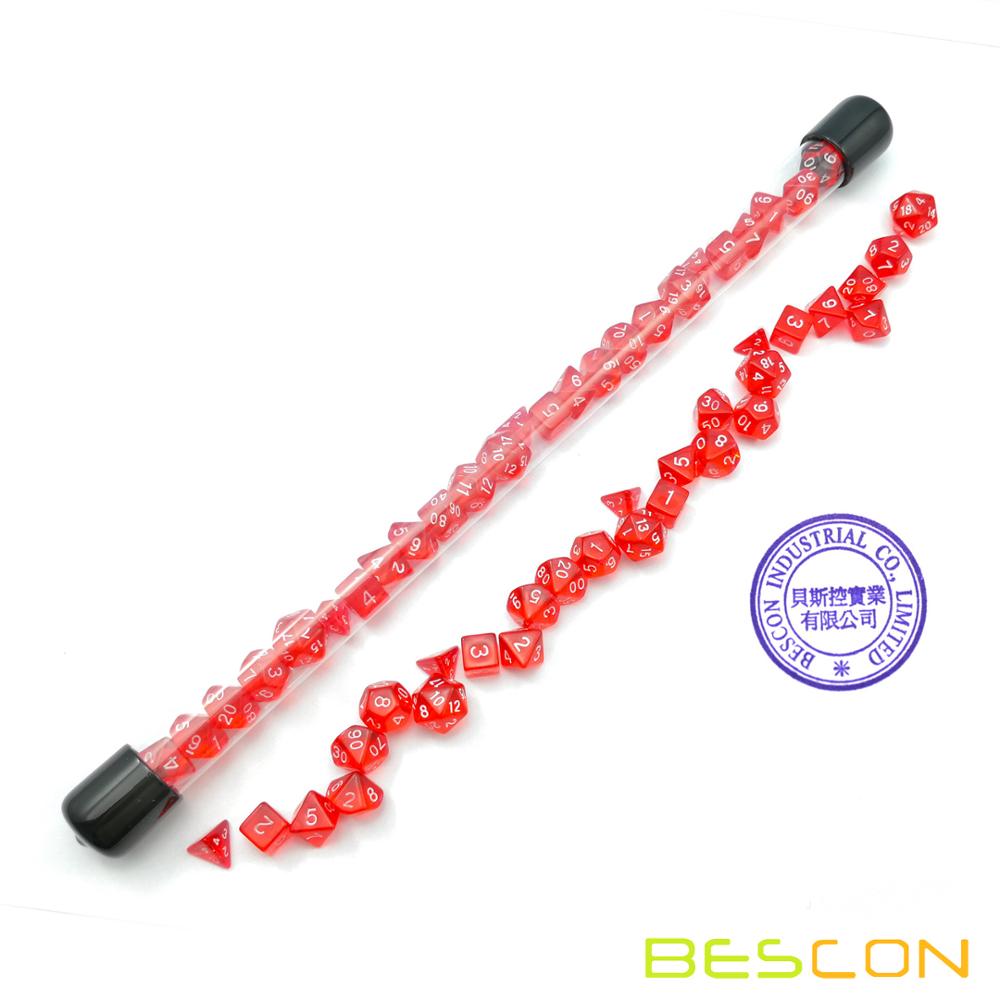 Bescon 28pcs Traslucido Rosso  - Dice Set Polyhedral recensione e prezzo