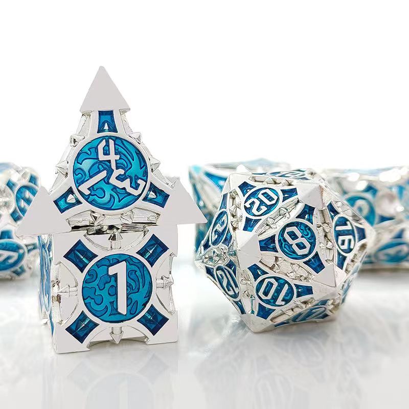 7 pz Cosplay D4-D20 DND ottone - Dice Set Polyhedral recensione e prezzo