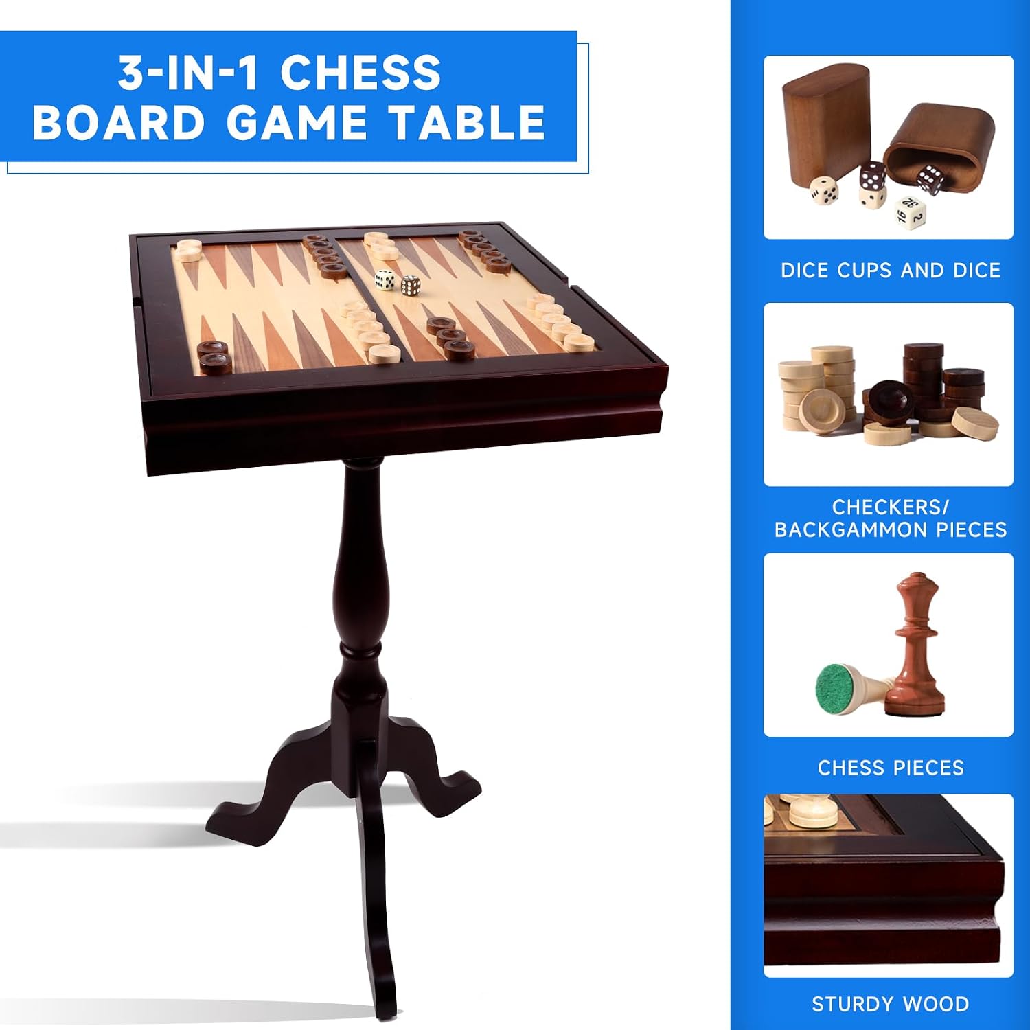 Set da gioco 3 in 1 con scacch - Board Game Vault recensione e prezzo