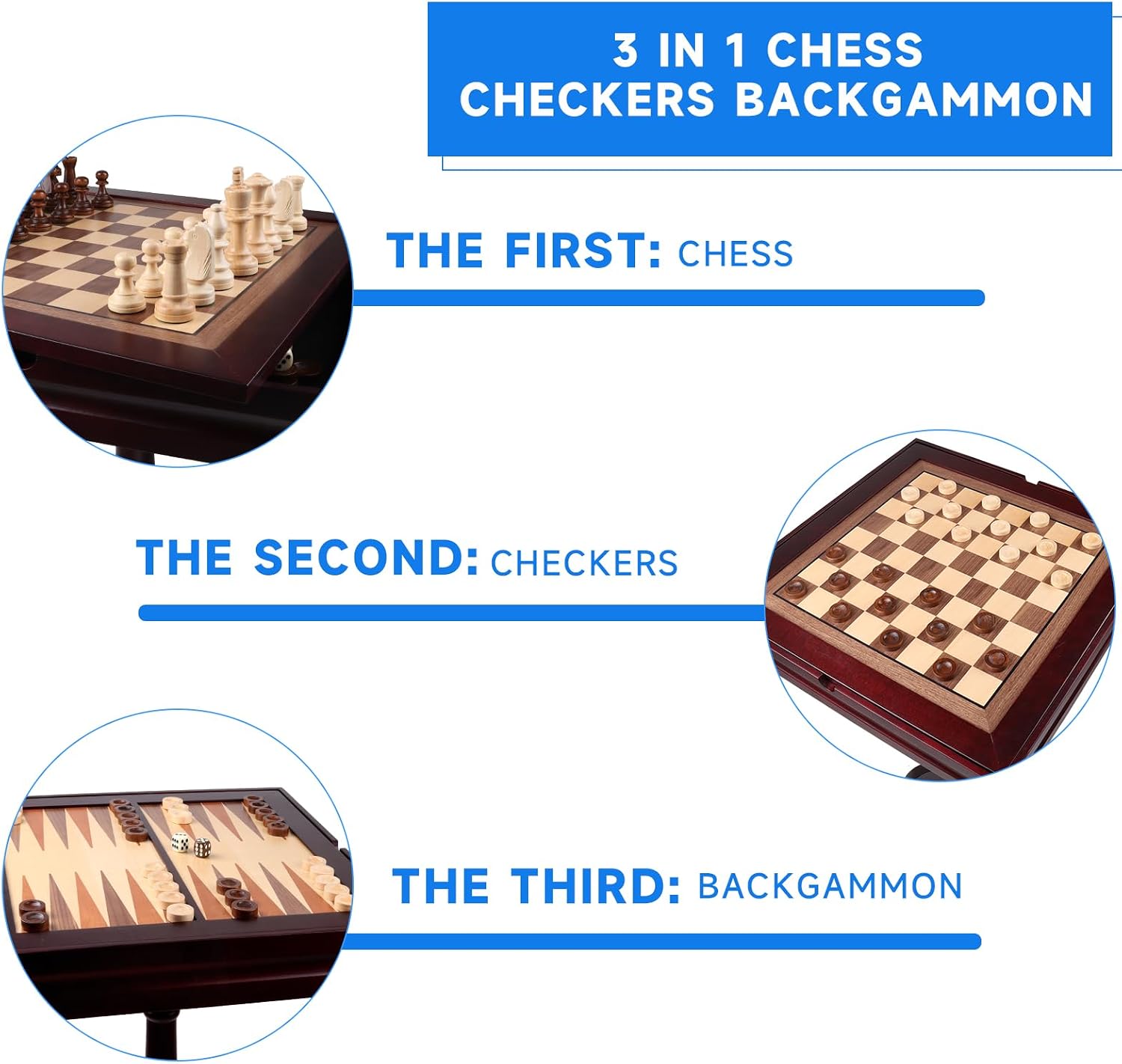 Set da gioco 3 in 1 con scacch - Board Game Vault recensione e prezzo