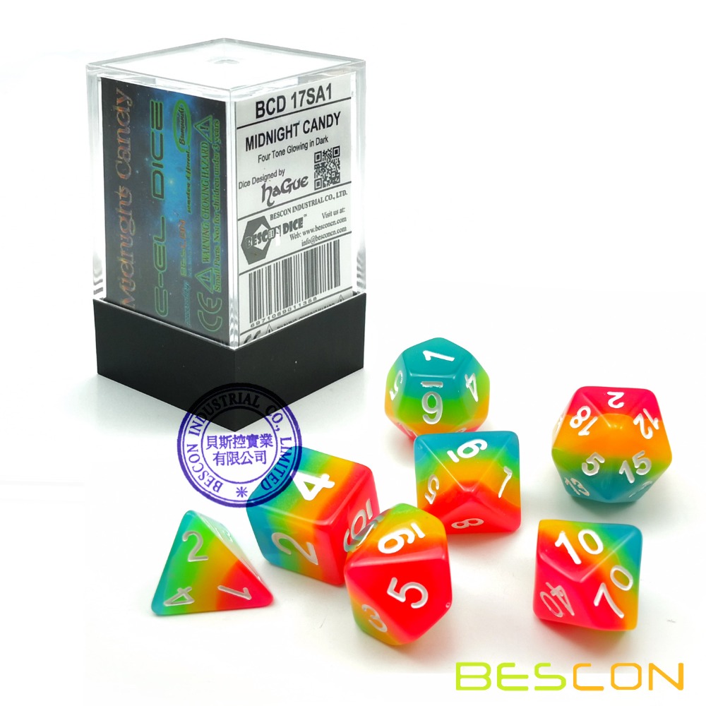 Bescon Fantasy Arcobaleno Lumi - Dice Set Polyhedral recensione e prezzo