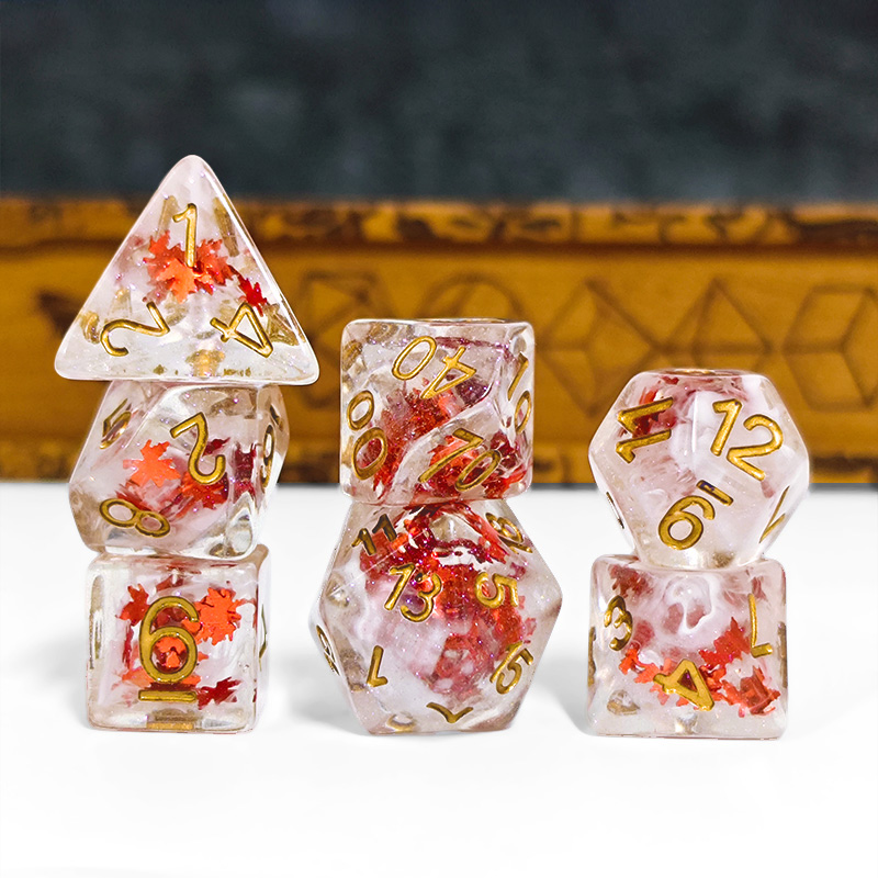 7PCS DND Dadi Resina Trasparen - Dice Set Polyhedral recensione e prezzo