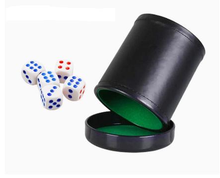 Tazza per dadi in pelle con co - Board Game Yahtzee recensione e prezzo