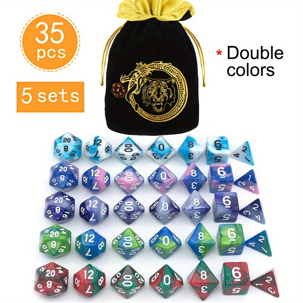 Set di 5 Dadi Poliedrici da 35 - Dice Set Polyhedral recensione e prezzo